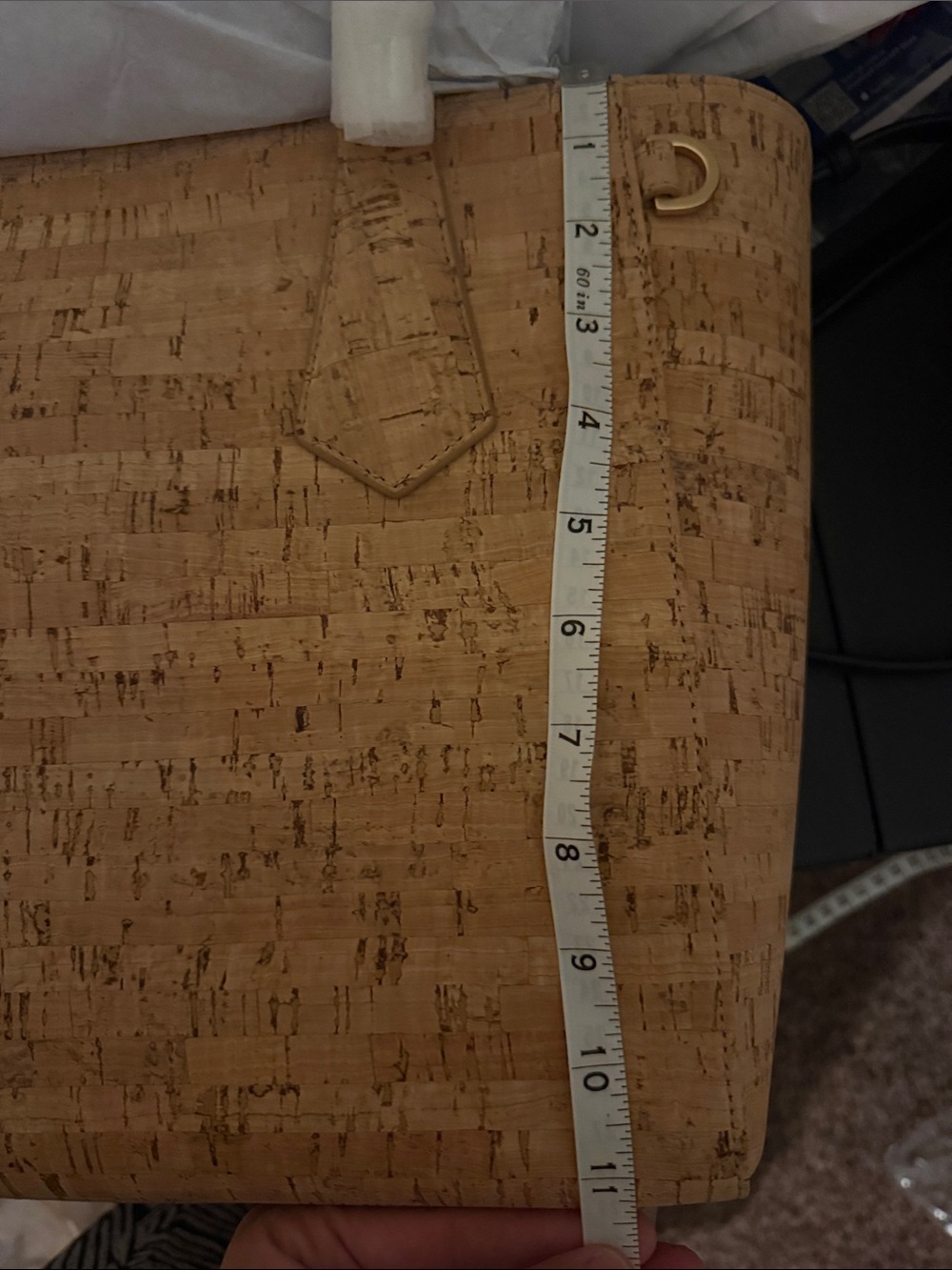 Dagne Dover Cork Tote in Natural Tan - Picture 11 of 11